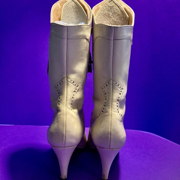 Vtg. 80’s Ankle Boot Lace Up Wing Tip - Picture 5 of 14